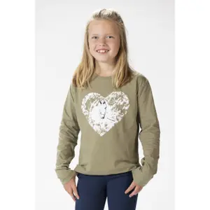 Långärmad T-shirt för flickor HKM Horse Spirit image-1