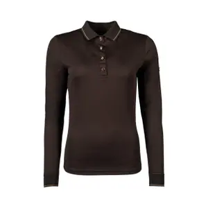 Damespolo met lange mouwen HKM Rosegold Glamour image-0