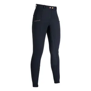 Full grip riding Trousers for women HKM Rosegold Glamour Winter image-0