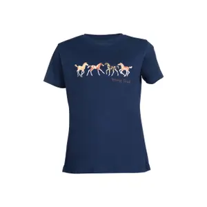 Girl's cotton T-shirt HKM Pony Club image-0
