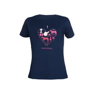 T-shirt menina HKM I Love Horse Riding image-0