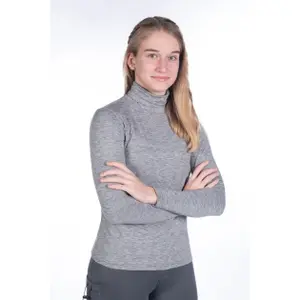 Paardrijshirt met lange mouwen en rolkraag meisje HKM Ruby image-3