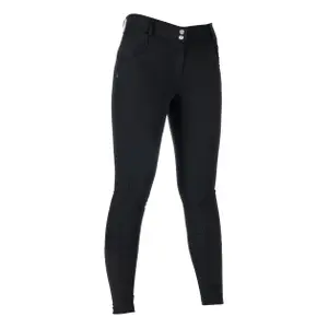 Pantalón de equitación con grip medio mujer HKM Ari