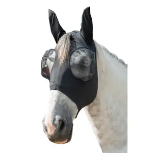 Elastic horse fly mask HKM image-1