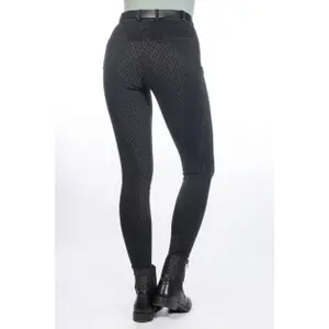Women's Full Grip Silicone Riding Trousers HKM Harbour Island Denim image-2