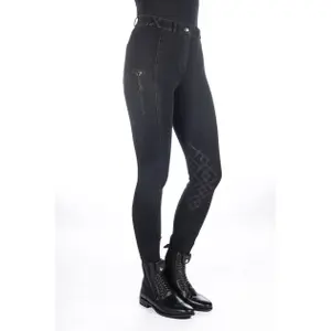 Full grip riding Trousers for women HKM Harbour Island Denim image-1