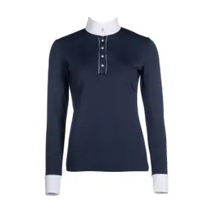 Women's long sleeve competition polo shirt HKM Emilia image-0