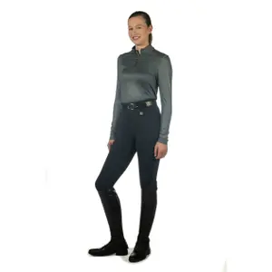 T-shirt equitazione a maniche lunghe da donna HKM Summer Milano II image-2