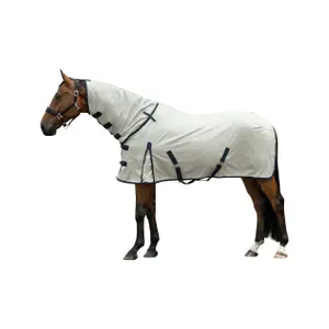 Vliegendeken voor paard met afneembare halsdeken HKM Rain II image-1