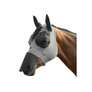 Elastic Fly Mask for Horse with Nose Protection HKM image-0