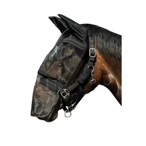 Vliegmasker voor paard met neuskap HKM Premium image-0