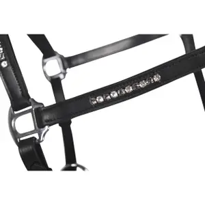 Leren halster voor paarden HKM Sparkle image-1