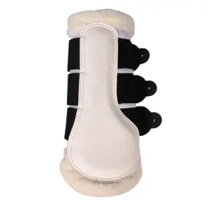 Gesloten peesbeschermers voor paard met bont HKM Comfort Premium Mesh image-2