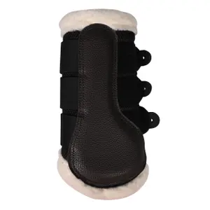 Gesloten peesbeschermers voor paard met bont HKM Comfort Premium Mesh image-2