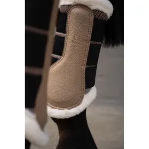 Gesloten peesbeschermers voor paard met bont HKM Comfort Premium Mesh image-4