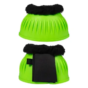 Rubberen paardenbellen met bont HKM Atlanta Neon image-0