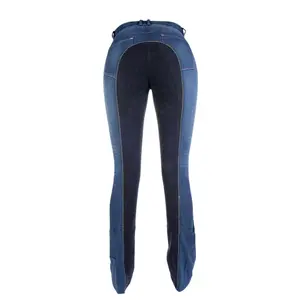 Women's Denim Full Grip Riding Trousers HKM Summer image-1