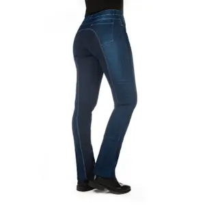 Women's Denim Full Grip Riding Trousers HKM Summer image-3