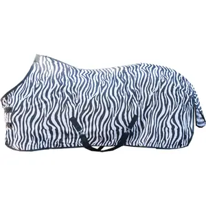 Fly Sheet for Horse with Cross Surcingles HKM Zebra image-0