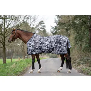 Fly Sheet for Horse with Cross Surcingles HKM Zebra image-1