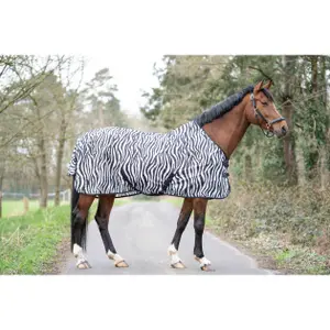 Fly Sheet for Horse with Cross Surcingles HKM Zebra image-2