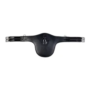 Leather riding breastplate HKM image-0