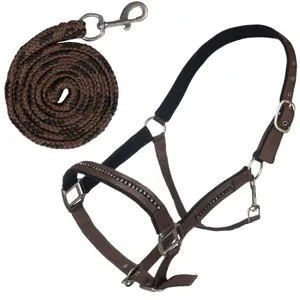 Horse Halter with Snap Hook HKM image-0