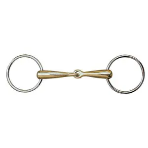 Mors simple pro koně z nerezové oceli s kroužky HKM image-0