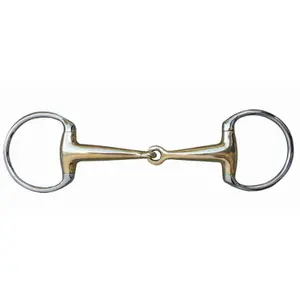 Mors olive für Pferd aus Maillechort und Edelstahlringen HKM 16 mm image-0