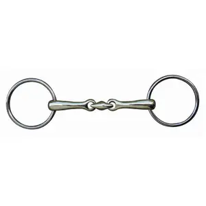 Double snaffle bits for horses HKM Edelstahl 20 mm image-0
