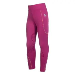 Girls' mid grip riding leggings HKM Kids Polly image-1
