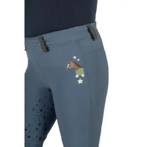 Girls' full grip riding leggings HKM Kids Pony Dream II image-3