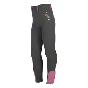 Girls' full grip riding leggings HKM Kids Pony Dream II image-1