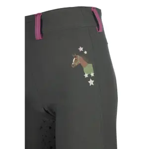 Girls' full grip riding leggings HKM Kids Pony Dream II image-3