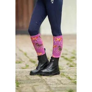 Dziecięce skarpety do jazdy konnej HKM Kids Pony Club image-1