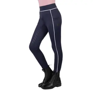 Dziewczęce legginsy jeździeckie z pełną przyczepnością HKM Kids Maui image-2