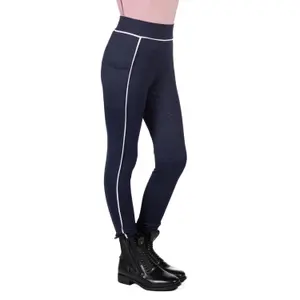 Dziewczęce legginsy jeździeckie z pełną przyczepnością HKM Kids Maui image-3