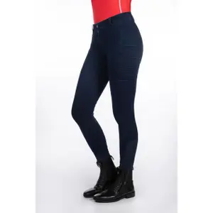 Dámské kalhoty na ježdění s gripem HKM Selection Aruba Denim image-2