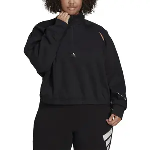Sweatshirt große Größen Frau adidas hyperglam fleece image-2