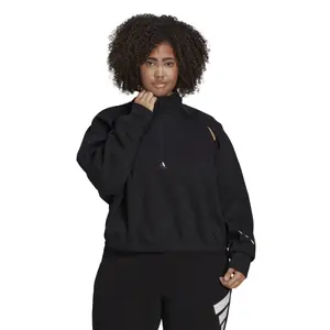 Sweatshirt große Größen Frau adidas hyperglam fleece image-1