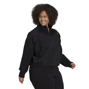 Sweatshirt große Größen Frau adidas hyperglam fleece image-4