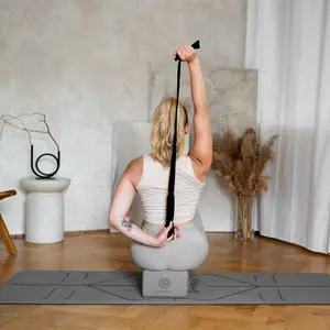 YM10 TPE Yoga Mat με KJ02 τούβλο και SJ02 ζώνη γιόγκα HMS image-4