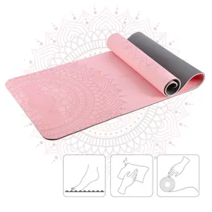 YM10 TPE Yoga Mat με KJ02 τούβλο και SJ02 ζώνη γιόγκα HMS image-1