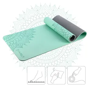 YM10 TPE Yoga Mat με KJ02 τούβλο και SJ02 ζώνη γιόγκα HMS image-1
