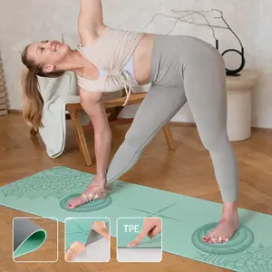 YM10 TPE Yoga Mat με KJ02 τούβλο και SJ02 ζώνη γιόγκα HMS image-4
