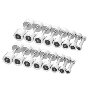 Chromierte Hanteln mit Halterung STR36 HMS CHD (x8) image-1