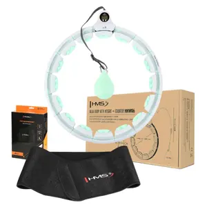 Ensemble hula hoop magnétique avec balle de gravité et support de taille femme HMS HHW06 image-0