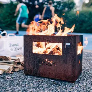 Brasero Höfats Beer Box Fire basket marron image-2