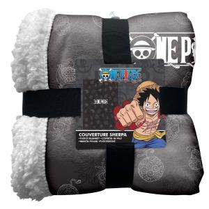 Kids' sherpa blanket Homadict One Piece Fruit Du Demon Black image-1