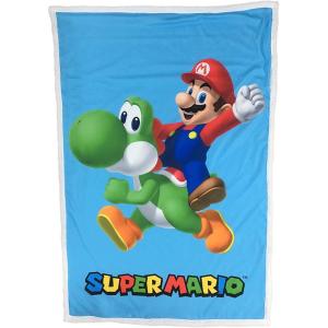 Kocyk sherpa dla dzieci Homadict Super Mario Yoshi & Mario